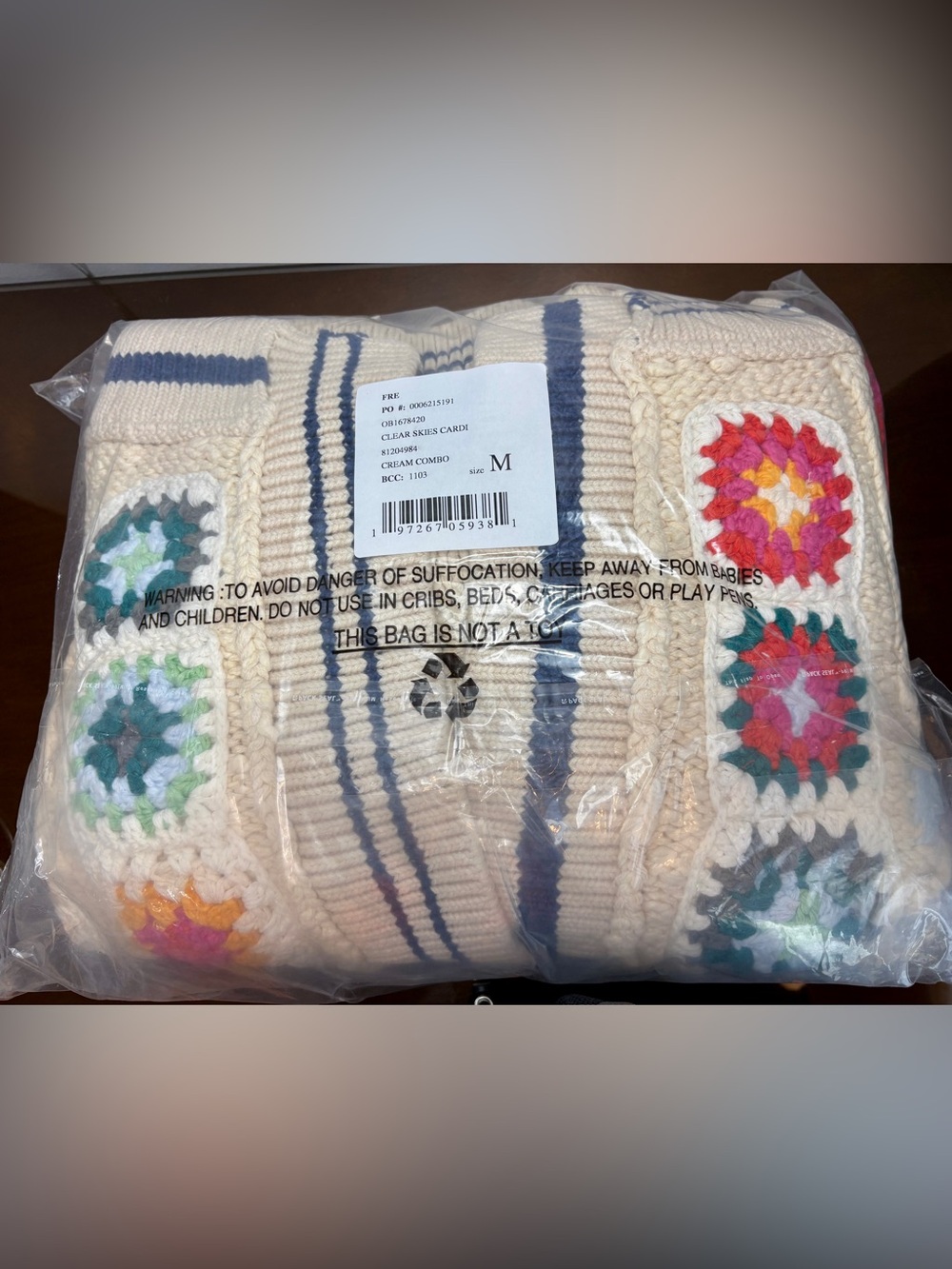 Free People Multicolor Crochet Patchwork Cardigan Sweater - Picture 7 of 10